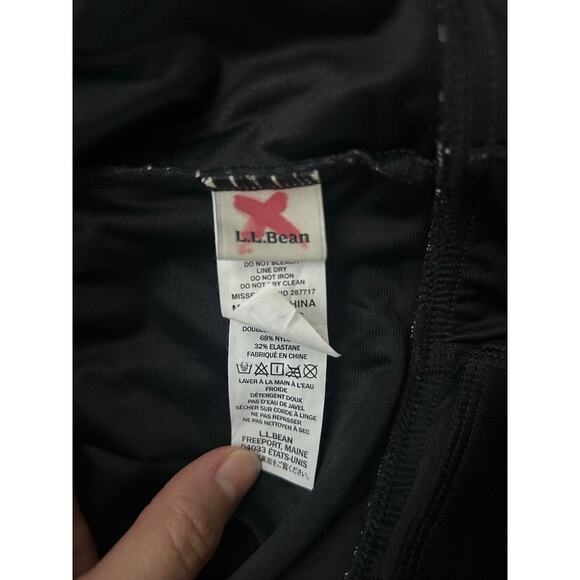 L.L. Bean Women’s Mono Halter Black White Swim Wear Dress SZ 16 - Picture 5 of 6